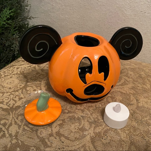 Disney Other New Mickey Mouse Halloween Pumpkin Votive Holder With